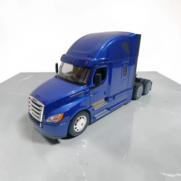 Camión Freightliner Cascadia azul a escala 1:32 metálico de colección