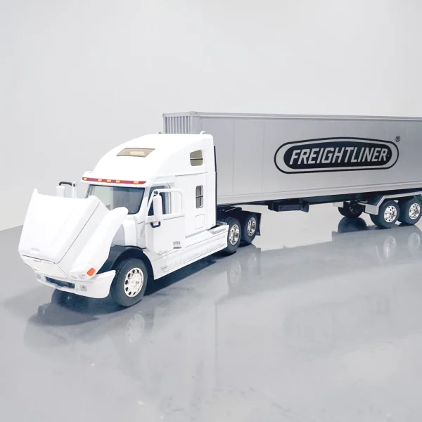 Camión Freightliner Century Class 6x4 blanco con container escala 1:32 Welly modelo de colección disponible en www.hobbyStop.cl