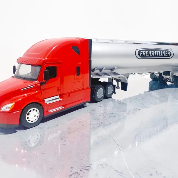 camion freightliner cascadia rojo con estanque escala 1 32 welly